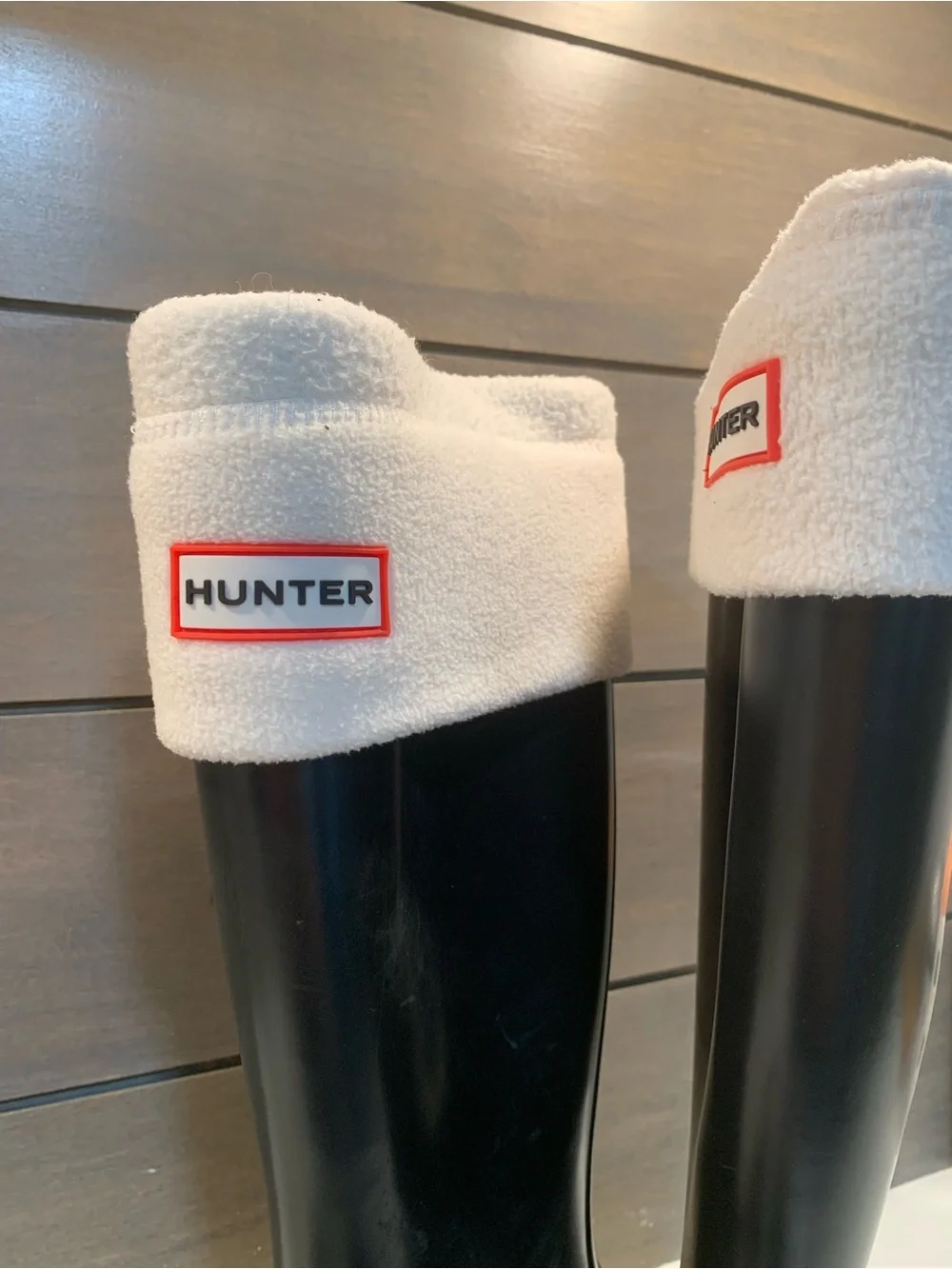 Hunter Kids Black Original Tall Boot With Socks Size 4B/ 5G Preppy Waterproof